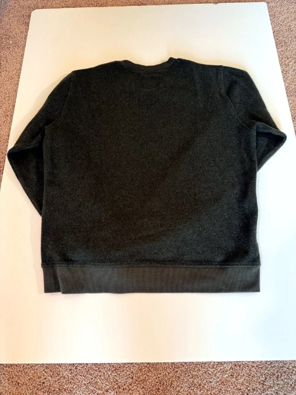 Topo Designs Global Wool Sweater Mens Medium Olive Crewneck